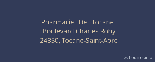 Pharmacie   De   Tocane