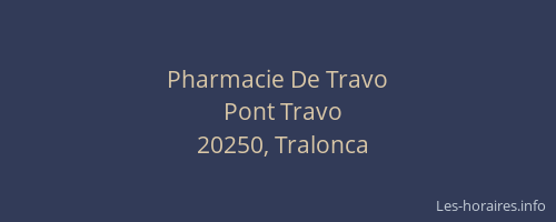 Pharmacie De Travo