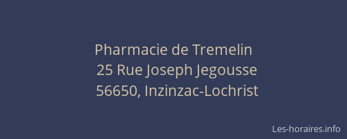 Pharmacie de Tremelin