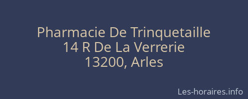 Pharmacie De Trinquetaille