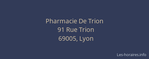 Pharmacie De Trion
