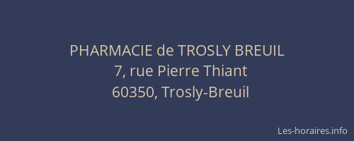 PHARMACIE de TROSLY BREUIL