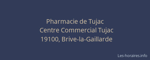 Pharmacie de Tujac