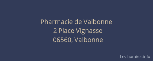 Pharmacie de Valbonne