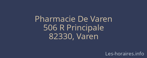 Pharmacie De Varen