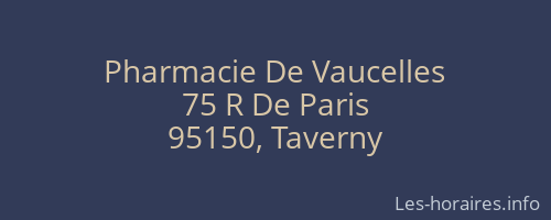 Pharmacie De Vaucelles