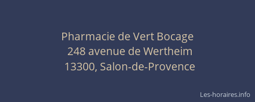 Pharmacie de Vert Bocage