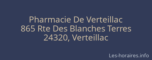 Pharmacie De Verteillac