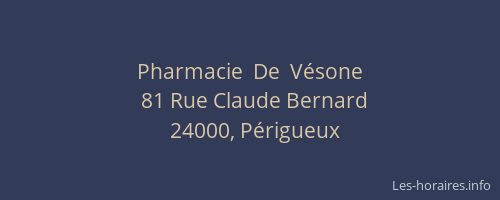Pharmacie  De  Vésone