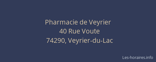 Pharmacie de Veyrier