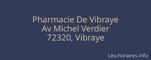 Pharmacie De Vibraye