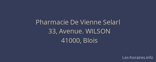 Pharmacie De Vienne Selarl