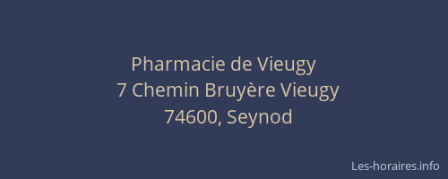 Pharmacie de Vieugy