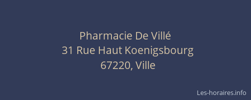 Pharmacie De Villé
