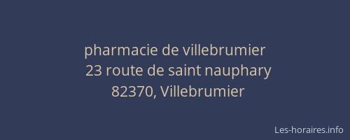 pharmacie de villebrumier