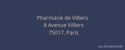 Pharmacie de Villiers