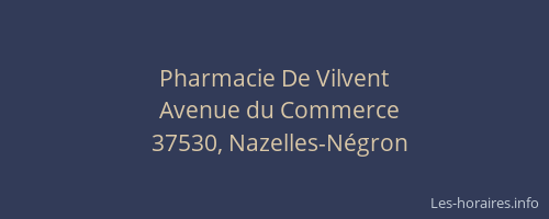 Pharmacie De Vilvent