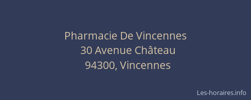 Pharmacie De Vincennes