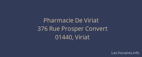 Pharmacie De Viriat
