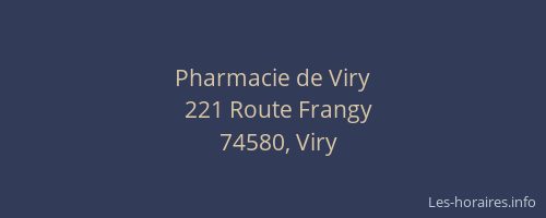 Pharmacie de Viry