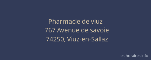 Pharmacie de viuz