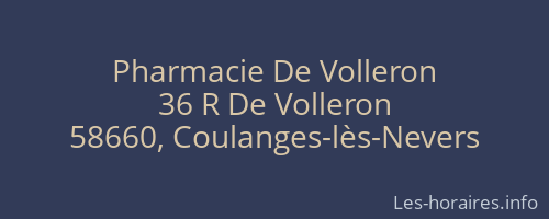 Pharmacie De Volleron