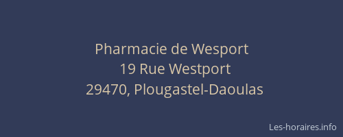 Pharmacie de Wesport