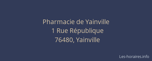 Pharmacie de Yainville