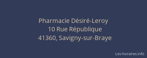 Pharmacie D&eacute;sir&eacute;-Leroy