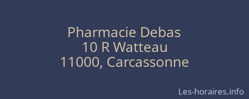 Pharmacie Debas