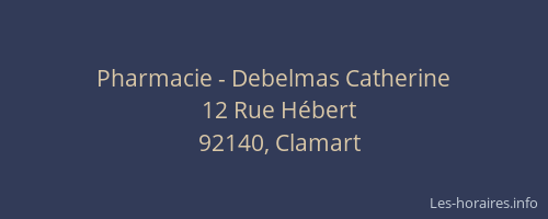 Pharmacie - Debelmas Catherine
