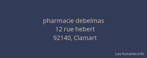 pharmacie debelmas