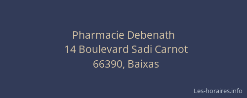 Pharmacie Debenath