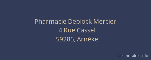 Pharmacie Deblock Mercier