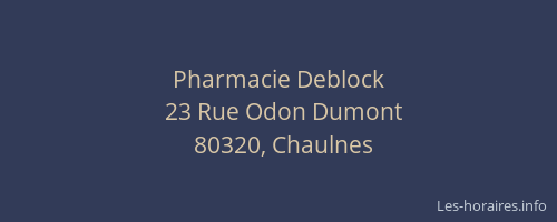 Pharmacie Deblock