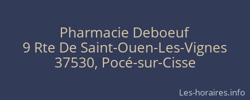 Pharmacie Deboeuf