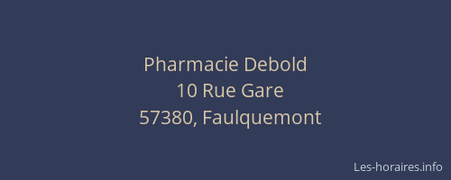 Pharmacie Debold