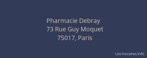 Pharmacie Debray
