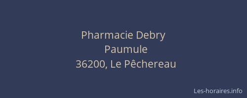 Pharmacie Debry