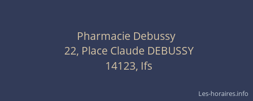 Pharmacie Debussy