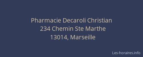 Pharmacie Decaroli Christian