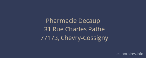 Pharmacie Decaup