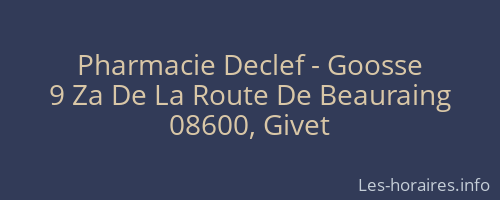 Pharmacie Declef - Goosse