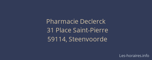 Pharmacie Declerck