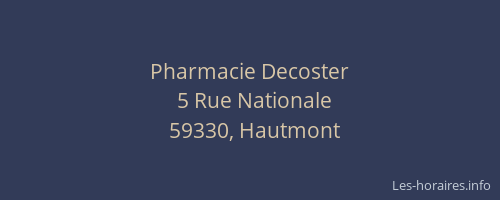 Pharmacie Decoster