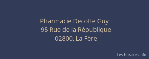 Pharmacie Decotte Guy
