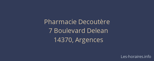 Pharmacie Decoutère