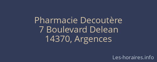 Pharmacie Decoutère