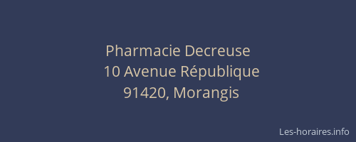 Pharmacie Decreuse