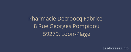 Pharmacie Decroocq Fabrice